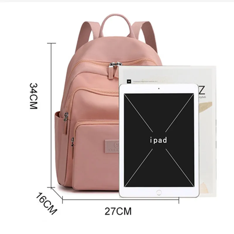 New Nylon Backpack Women\'s Fashion Outdoor Sports Backpack Large-Capacity Lightweight School Bag Casual All-Match Travel Bag