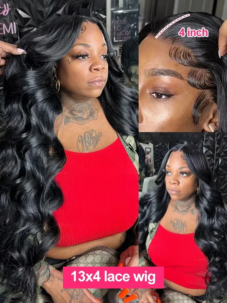 Mossily 250 Dichte Körperwelle Echthaar Perücken 13x6 HD Lace Frontal Perücke 30 40 Zoll Wasserwelle 13x4 Lace Front Perücken Brasilianisches Remy