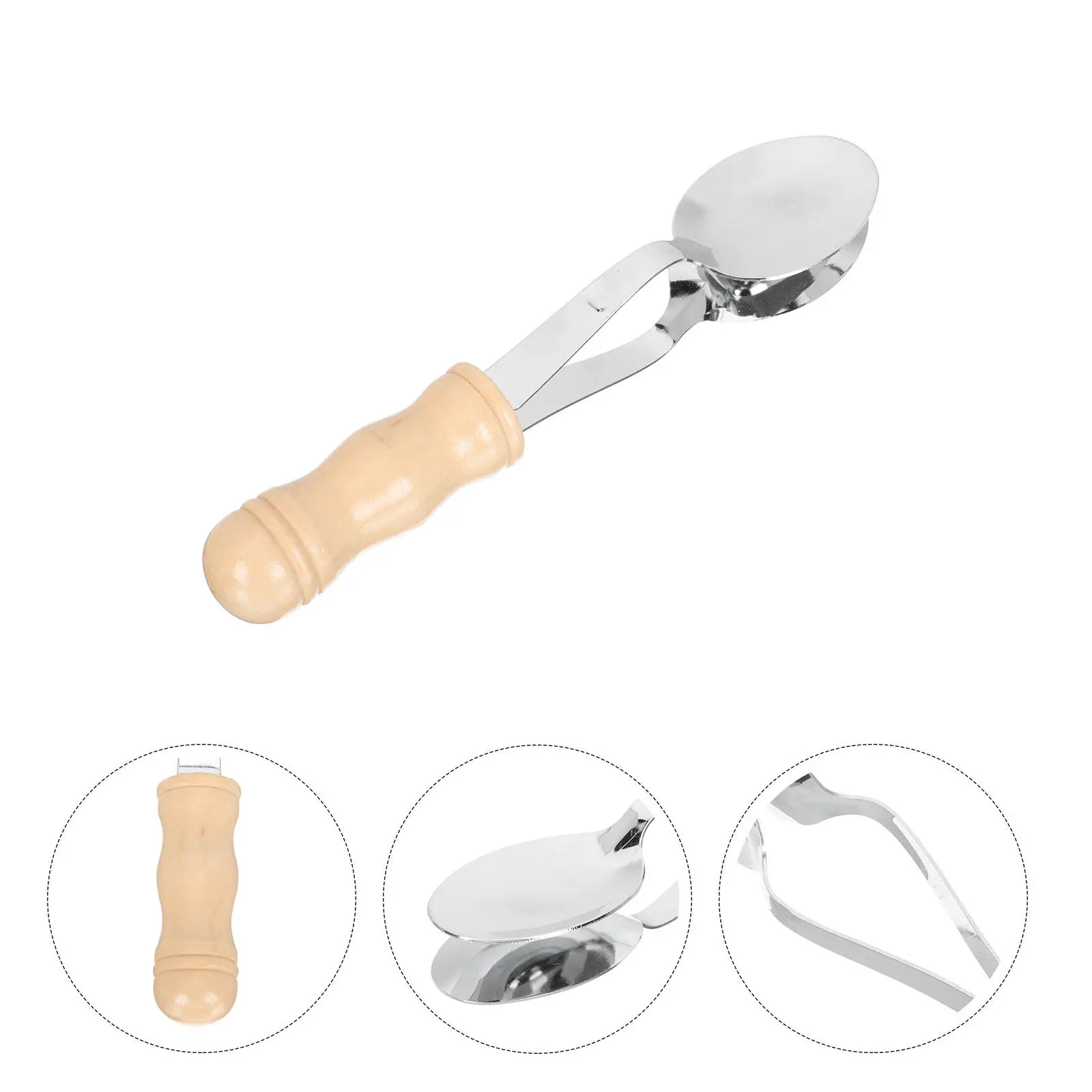 

Wooden Music Spoon Stainless Steel Percussion Instrument Lightweight Educational Music Spoon for Kids Early Learning Musical