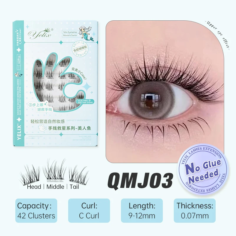 DIY Cluster False Eyelashes, Natural Soft Lashes