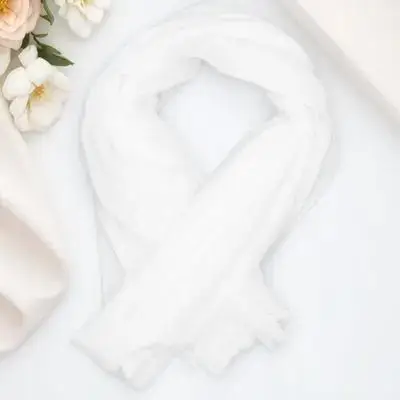 

1pc Cotton Linen Shawl Breathable Quick Dry Scarf For Beach Outdoor Sun Protection Wrap Summer Travel Pool Party Wear