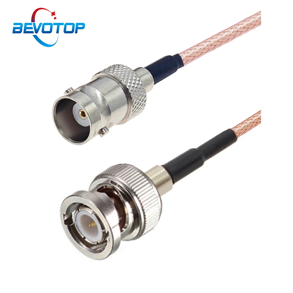 BEVOTOP RG179 75-Ohm-Kabel, BNC-Stecker auf BNC-Buchse, RF-Adapter, Pigtail für Videokamerasystem, RF-Koaxialkabel, Überbrückungskabel