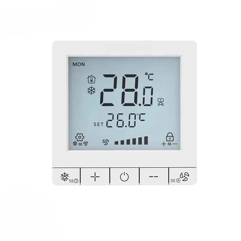 

Programmable Screen Room Temperature Fan Coil Controller FCU Intelligent Thermostat