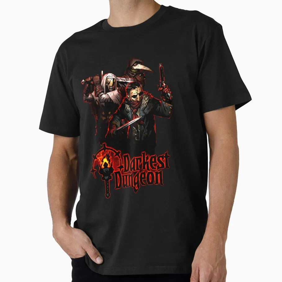 

1111 Darkest dungeon Retro Video game Anime gift t shirt for man Cartoon RPG Graphic Clothes 100% cotton printed All size Tops