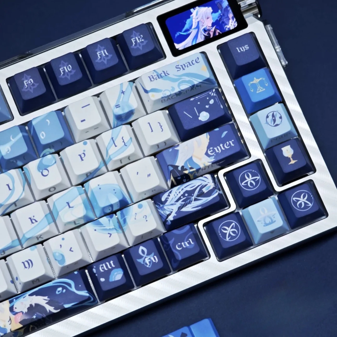 MAIMOOO Genshin Impact Neuvillette Keycaps Cherry Profile PBT Dye Sublimation ヌヴィレット Anime Game Keycap for Mechanical Keyboard