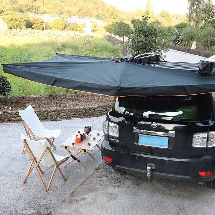 Inventory 270 degree freestanding retractable awning tent canvas fabric four seasons use one bedroom living room car camping