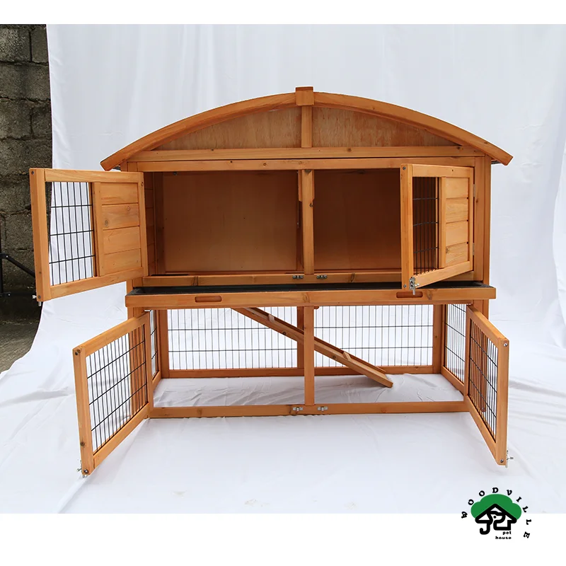 

Garden Outdoor Rabbit Hutch For Sale Handmade Easy Clean Wooden Rabbit House Pet Cages Large Luxury Bunny Animal Cages