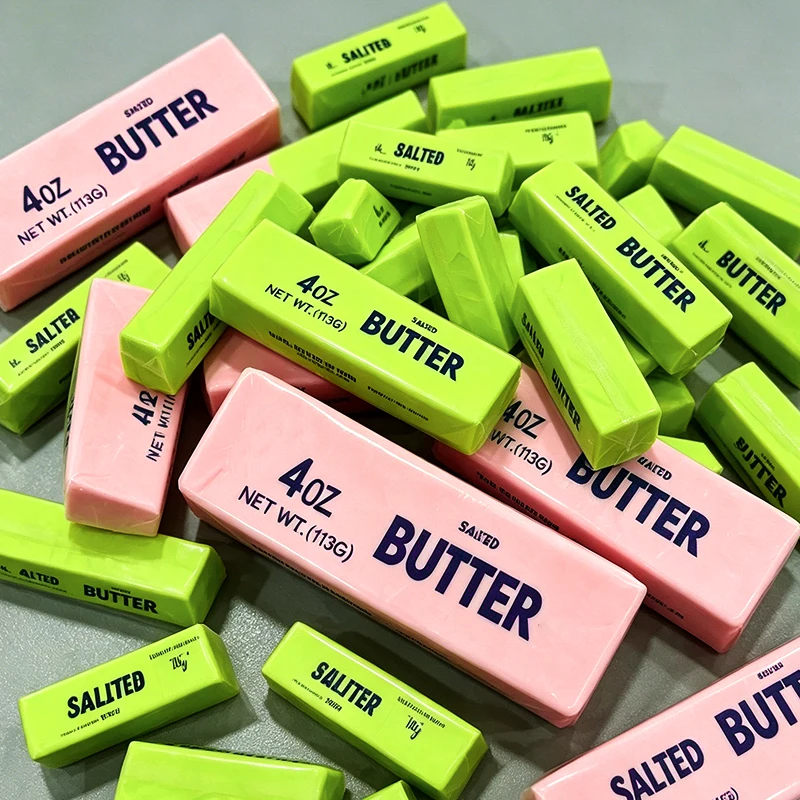 Pink Green Salted Butter Slow Rising Squishy Toy 4oz Soft Squeeze Anxiety Relief Office Fidget Relax Toy-1G