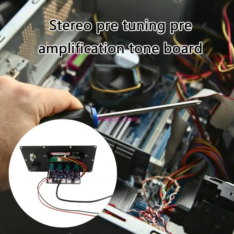 

Preamplifier Tone Board Bluetooth-compatible Speaker MP3 Modification Amplifier Board Control Panel 9-29V Power Supply HX5E