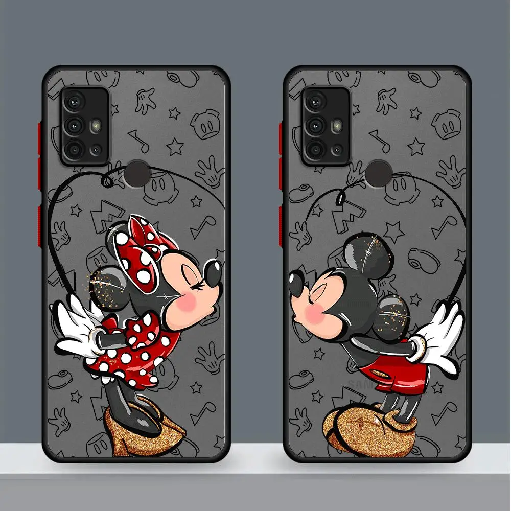 Disney Mickey Minnie Cute Phone Case for Xiaomi Redmi 12C 10 10C 9 9C 9A K40 Pro A1 A2 Plus 12 4G 10A 9T 9i Matte Armor Cover