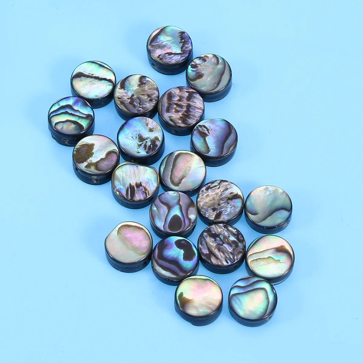 Abalone Shell Charms for Jewelry Making Sterling Silver Earrings Accessories Beads Circle Miss