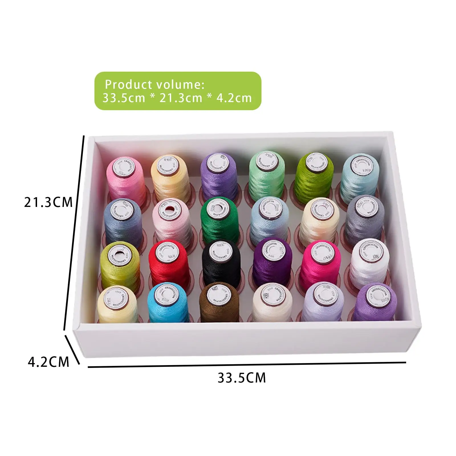 24 Colors Embroidery Thread 120D/2 for Sewing Machine All Purpose Polyester Embroidery Machine Thread DIY Crafts Supplies