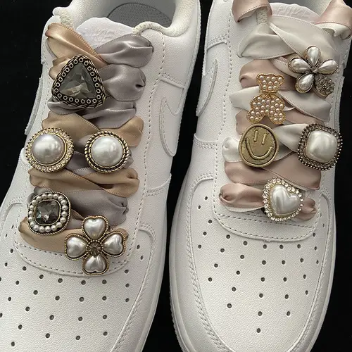 Adornos de hebilla de zapato de perla Vintage para hombres y mujeres, hebilla de cordón con personalidad, colgante decorativo, accesorios para cordones