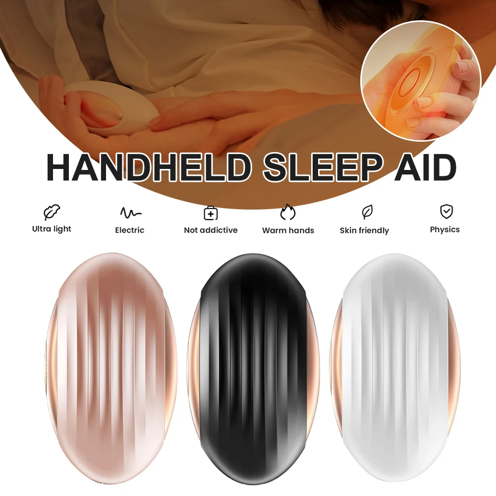 Sleep Aid Device Hand-held Sleep Helper With Micro-current Hand Warmer Function Hypnosis Instrument For Insomnia Pressure Relief