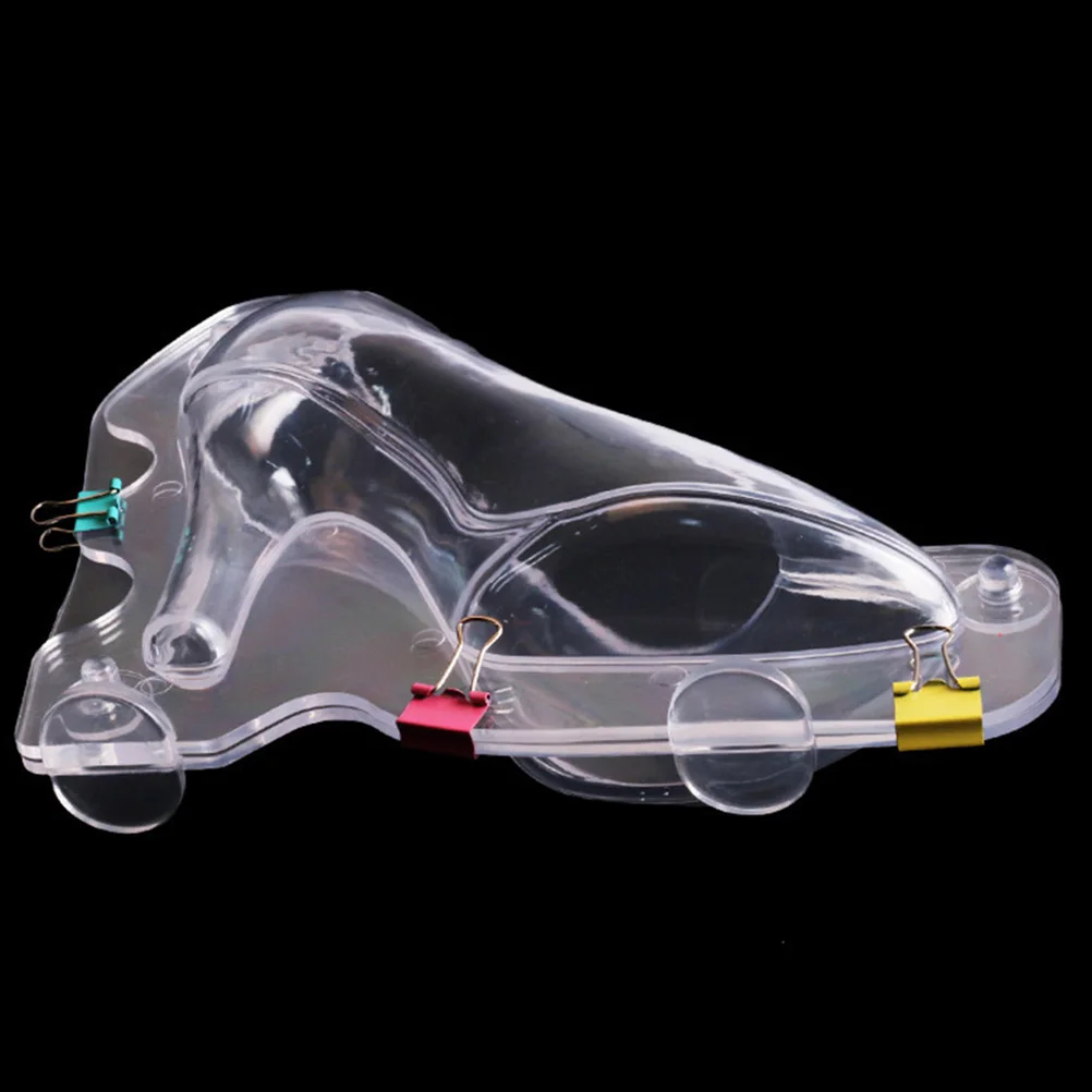 

2pcs Chocolate Transparent Diy Baking Mold For Kids Family Use Reusable Plastic Candy Making Tool High-Heeled Shoe Shape Bending