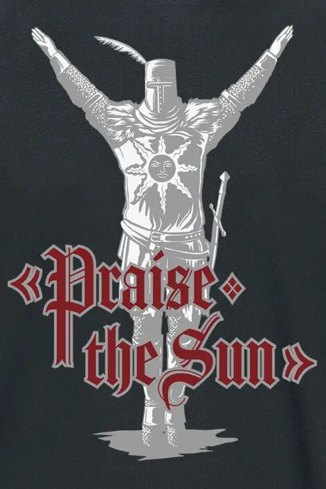 Praise The Sun Dark Souls T-Shirt Men Women Oversized Y2k Streetwear Cotton High Quality Hip Hop Harajuku Female Male Clothing