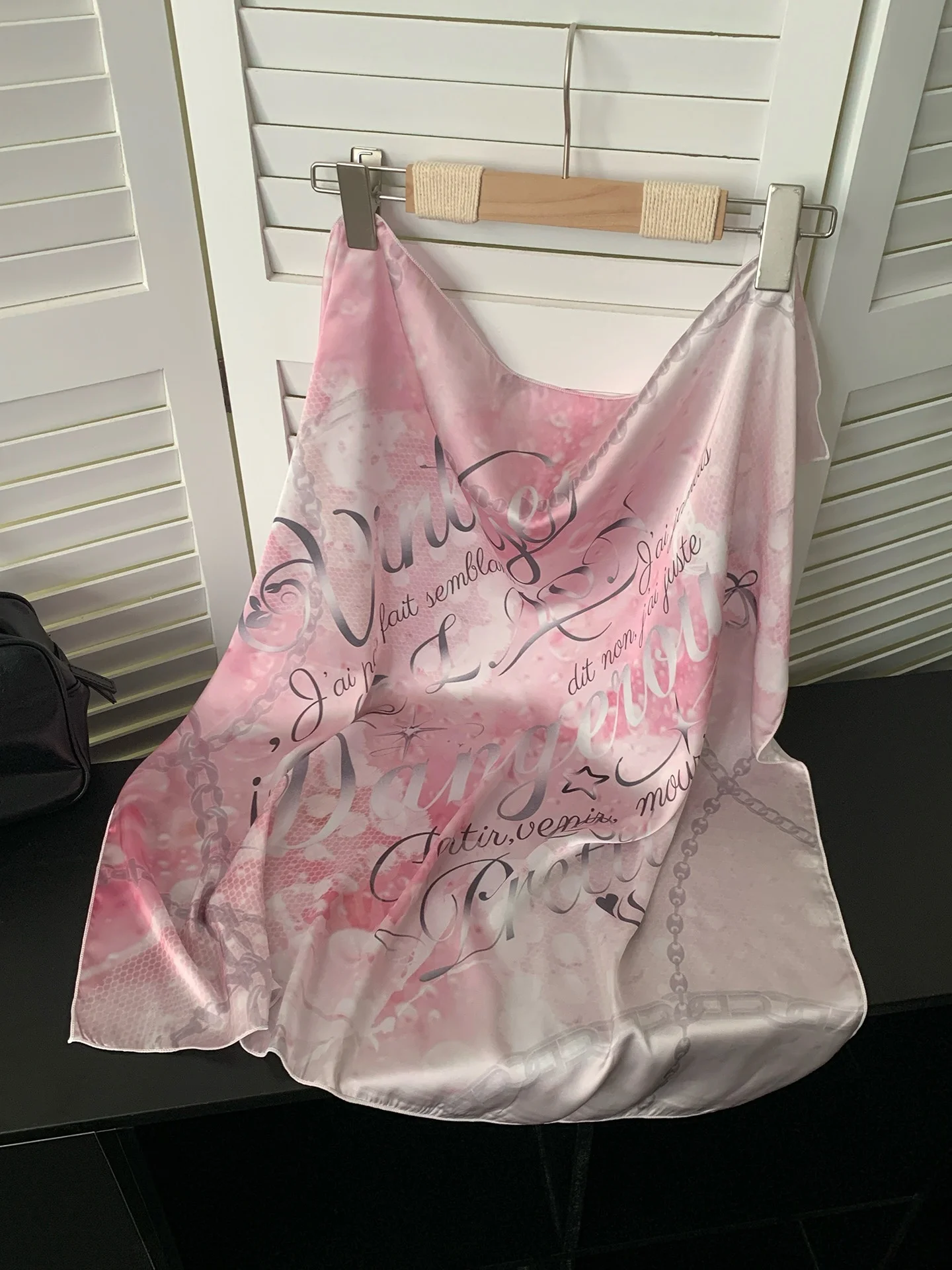 Y2K Sweet Cool Style Printed Scarf Women's Lightweight Breathable Fashionable Headscarf Summer Trendy Personality Square Scarf