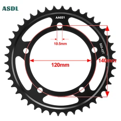525 Chain 42T Rear Sprocket Fit for Suzuki GSR750 GSX-R750 GSX-S750 DL1000 GSX-R1000 DL1050 Carburized Steel Drive Rear Sprocket