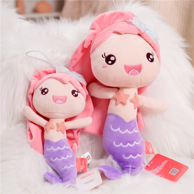 Hochwertige Stoffpuppe im Prinzessinnen-Stil, Meerjungfrau-Plüschpuppen, bestes Geschenk, Spielzeug für Kinder, Mädchen, Heimdekoration, Geburtstagsgeschenk für Kinder – Detail 6