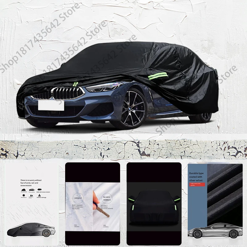 

For BMW 8 Series Car cover Exterior Car Cover Black Outdoor Protection Full Car Covers Waterproof Sunshade Anti UV Snow Cover