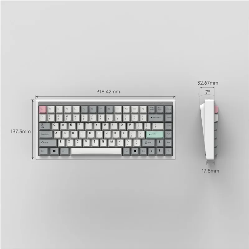 

NIZ MINI84 V6 PRO Keyboard specific metal case CNC Aluminum