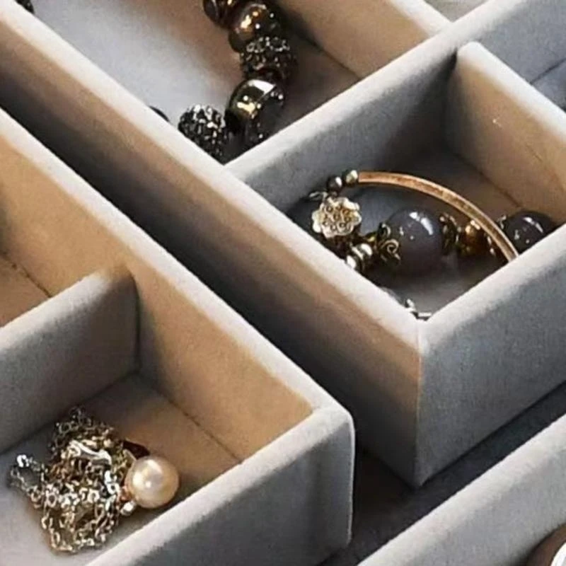 علبة تخزين المجوهرات متعددة الطبقة أساور أساور أقراط أنيقة