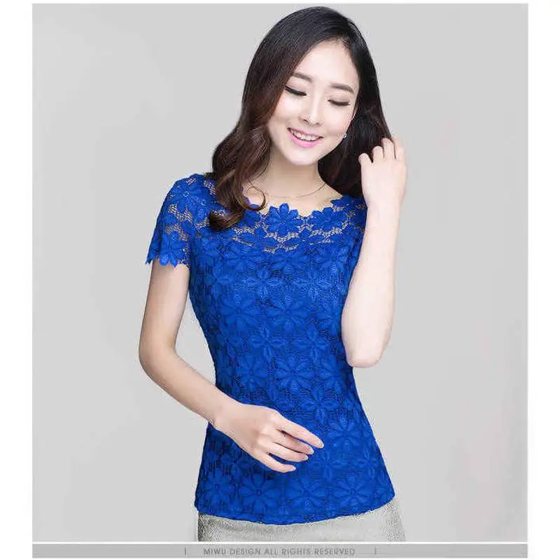 

New 2025 Faion Lace Women's ort Sve Blouses Sexy Knot Cotton Ruffle Hem Straight Cut Thin Warm Printed irt