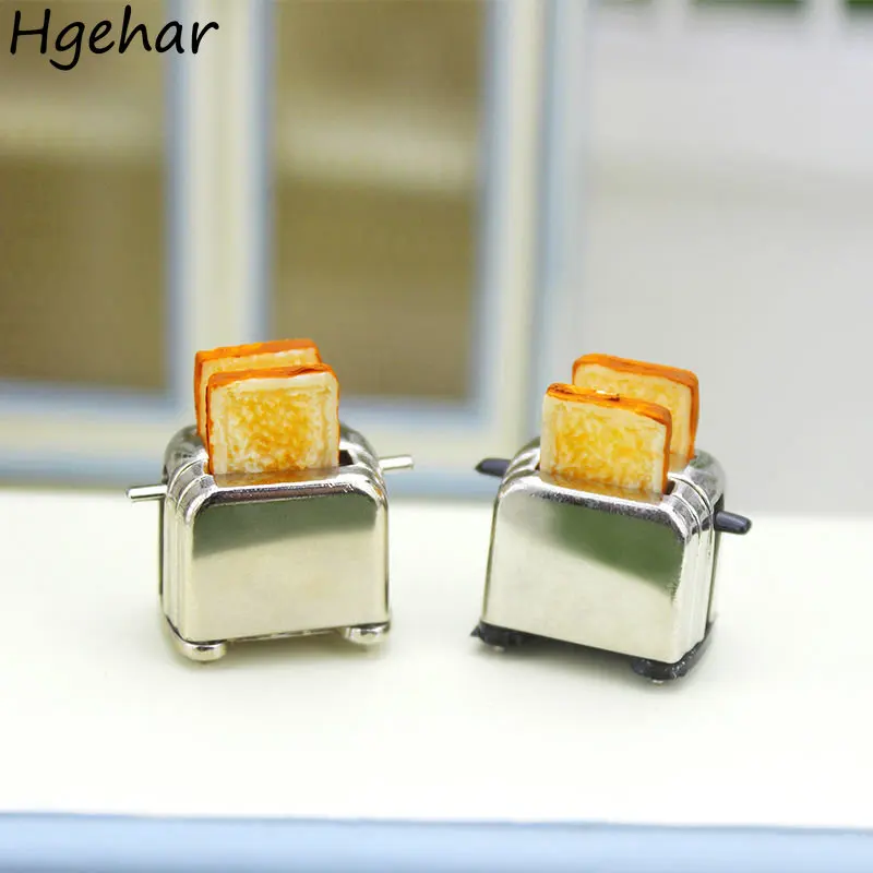 Miniatures Kitchen Sandwich Bread Maker for Children Dollhouse DIY Decoration Accessories Cute Mini Models Ornament Craft Gifts