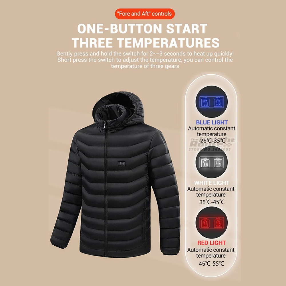 21  Areas Heated Jacket Mens Jacket Heating Jacket Men Warm Winter Jackets For Men Parkas Coat Tactical Heated Vest