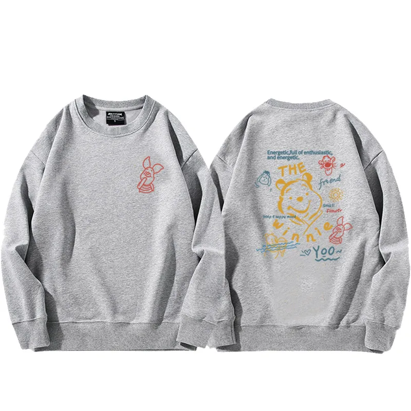 2025 جديد ويني ذا بوه على الوجهين مطبوعة زوجين ارتداء سترة الخريف والشتاء زوجين سترة قسط IFashion سترة #6