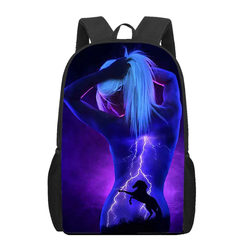 Mochila impressa 3D para meninos e meninas, Bolsas de Ombro Casuais, Mochila de Viagem, Personalidade Arte, Adolescente Kids Book Bag, Mulher e Homem