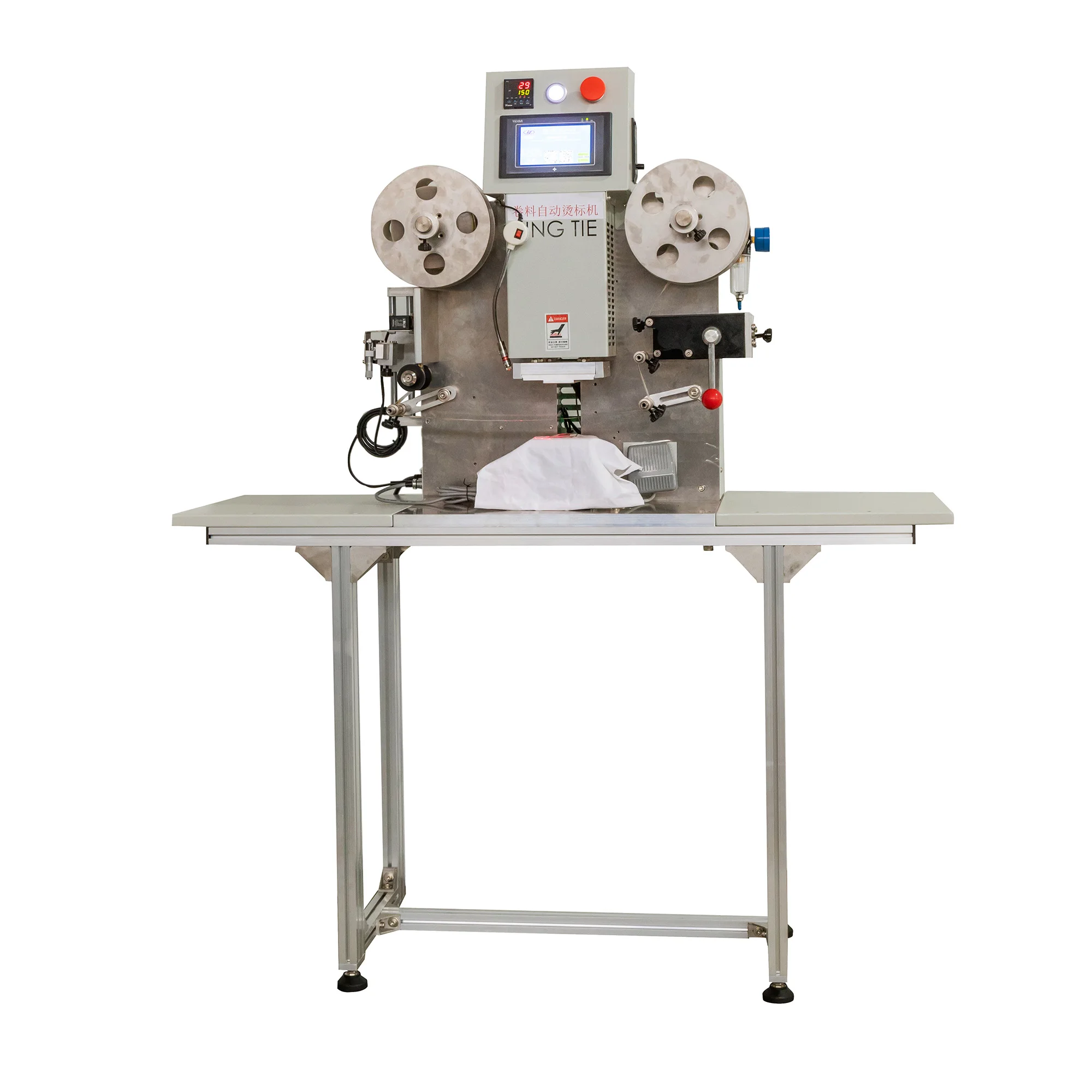 Electric Automatic Heat Press Machine for Roll and Neck Labels Pants More