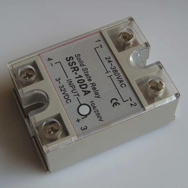 Sealed Single Phase SSR Solid State Relay Universal AC DC 12V 24V 220V SSR-10DA 25DA 40A 75DA 100A Industrial Control Switch