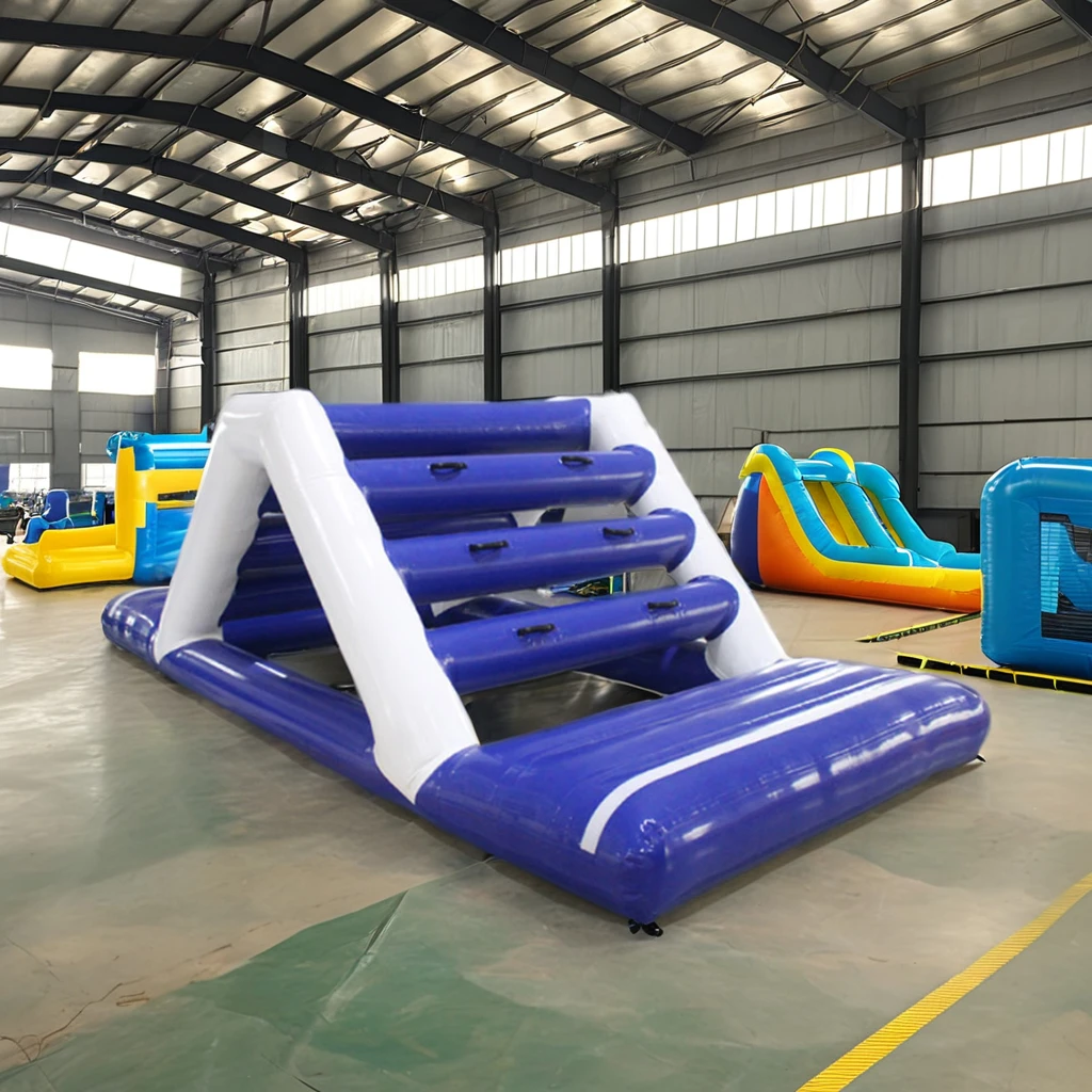 Pista de Obstáculos Inflable para Parque Acuático, Escalera de Escalada Inflable, Obstáculo Acuático para Parque Acuático