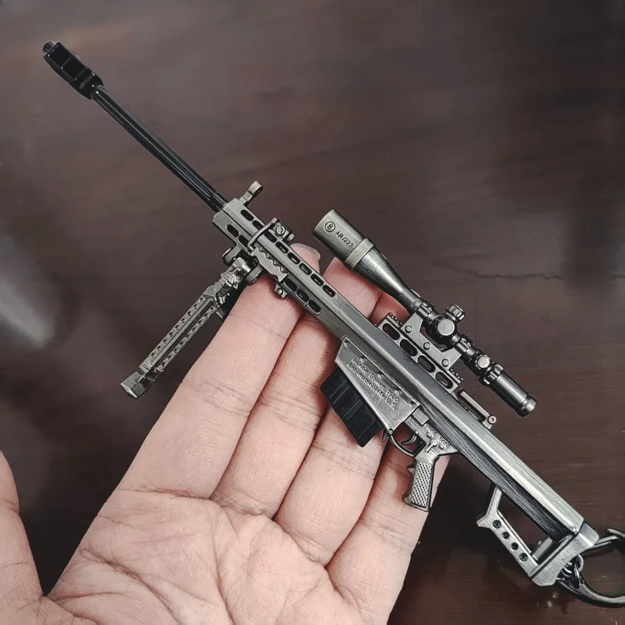 17 سنتيمتر بندقية قنص نموذج مشبك صغير سطح المكتب زخرفة سبيكة مسدس PUBG Jedi مسدس لعبة تململ لعبة لصبي الكبار هدية الكريسماس