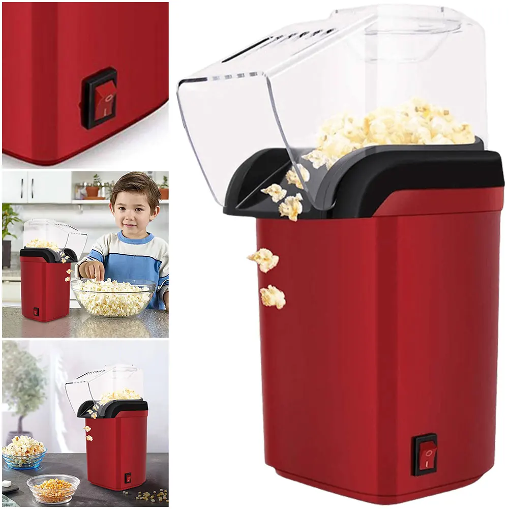 Popcorn Machine 1200W Fast Popping Maker High Popping Rate Fully Automatic Popcorn Machine Mini Popcorn Machine for Home Kitchen