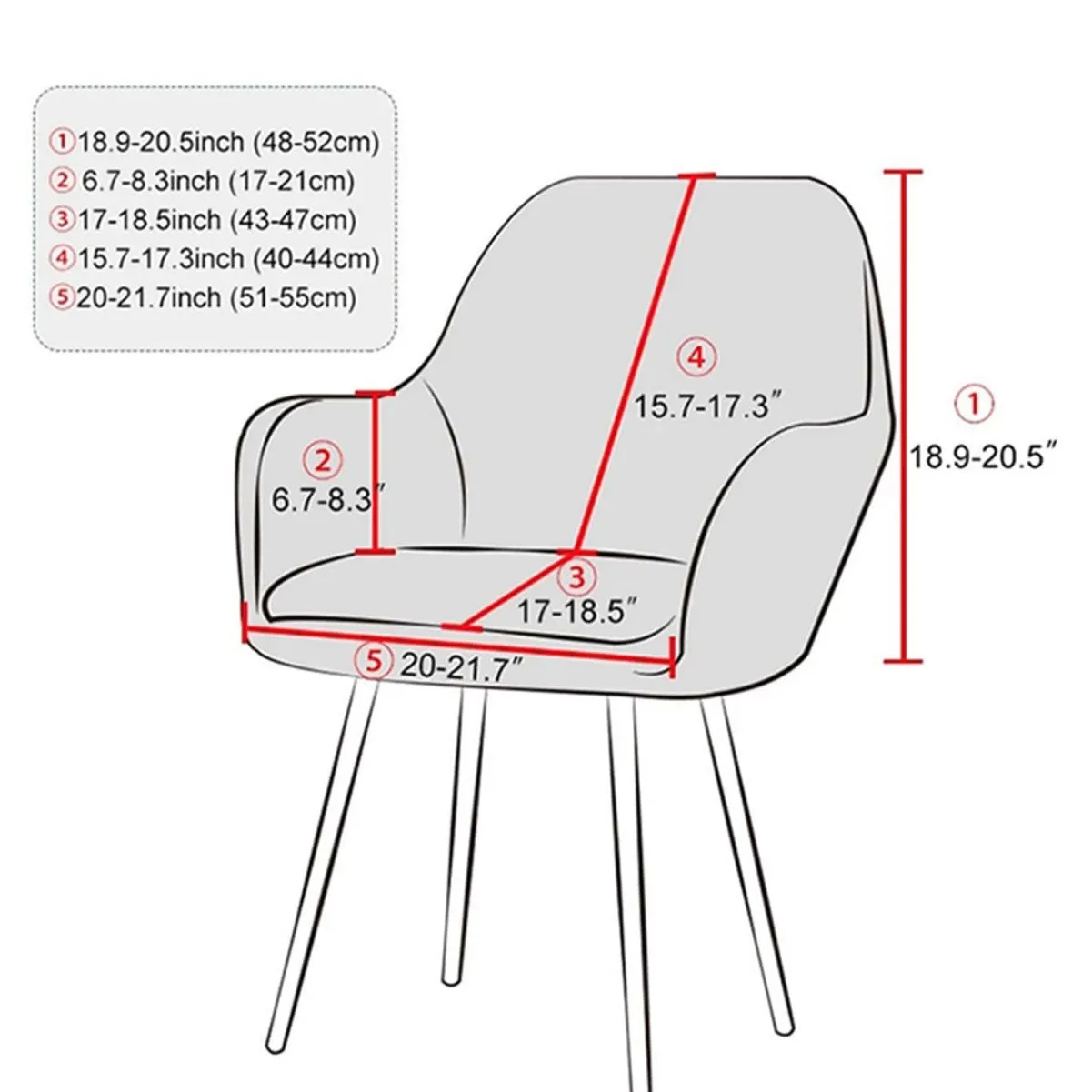 1PC Stretchable Office Chair Cover Milk Silk Fabric AntiSlip Cut for Curveds Backrests