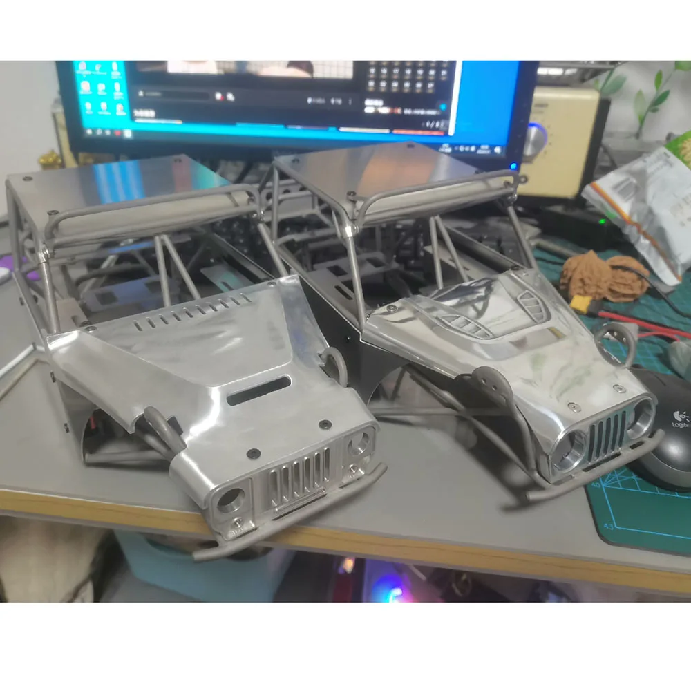 

VCRC All Metal Titanium Alloy Pipe Rack with Body Shell Parts for 1/10 RC Crawler Car VP H10 Frame Cage Upgrade Accessories