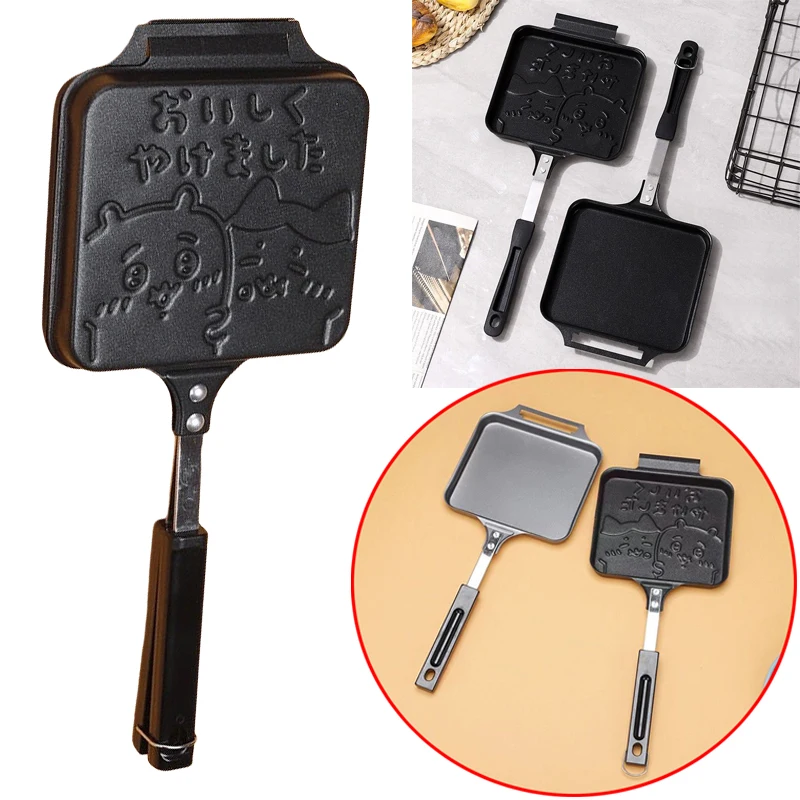 

Chiikawa Sandwich Breakfast Frying Pan Anime Children's Breakfast Non Stick Frying Pan Bread Toast Mold Double Sided Clamp Pot