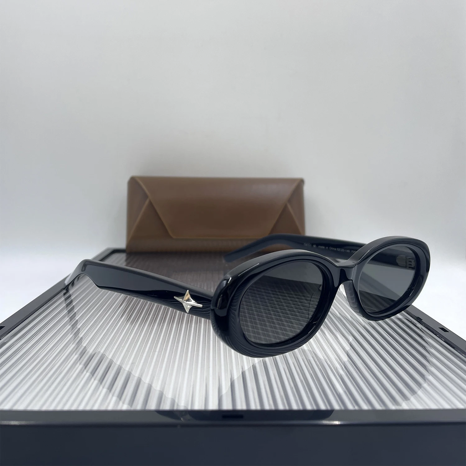 2025-new-korean-styles-women's-sunglasses-with-case-handmade-acetate-sunglasses-high-end-small-cat-eye-frame-uv400-sunglasses