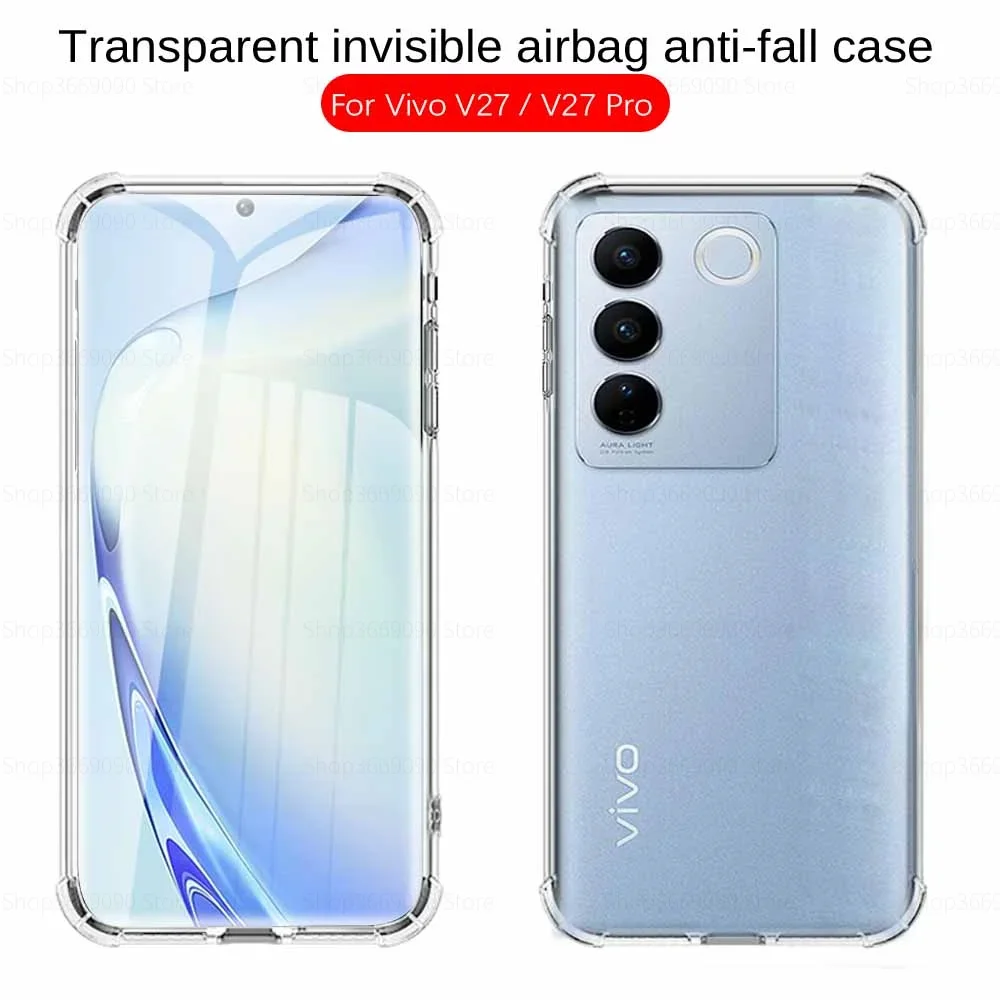 For vivo V27 Pro Case soft clear shockproof silicone phone cover For vivo V27 V 27 Pro VivoV27 5G back shell coques 6.78inches