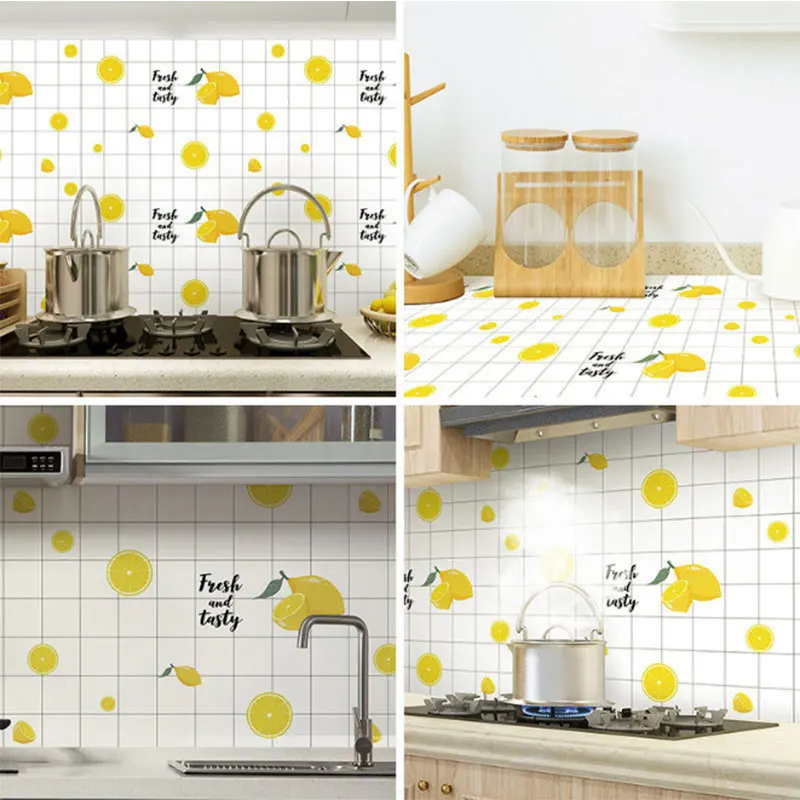 

Kitchen Oil Resistant Stickers,Heat-Resistant Moisture-Proof Cabinet Tiles,Self-Adhesive Aluminum Foil Aper Wall Stickers