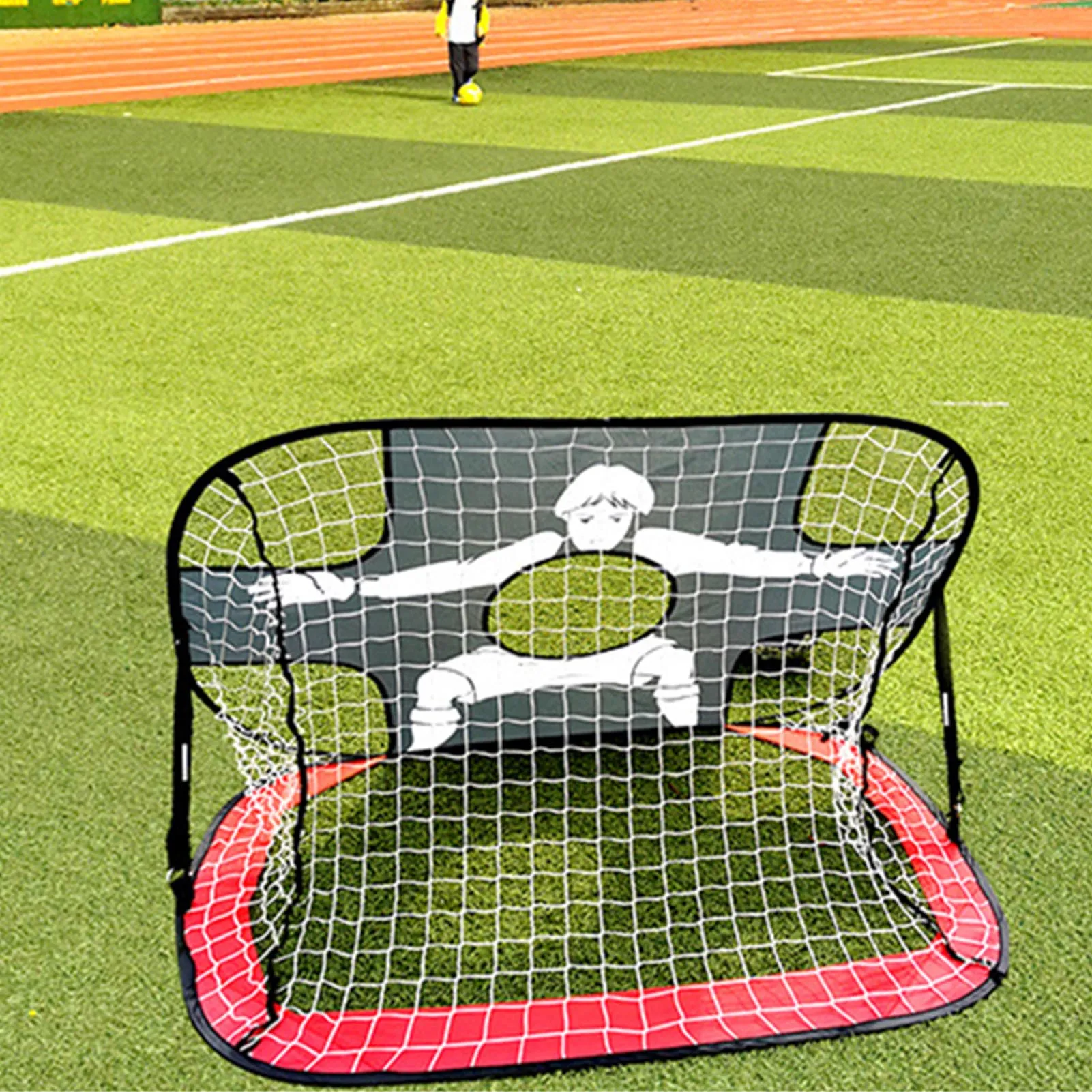 2 In 1 Football Goal Foldable Kids Target Net Portable Mini Folding Soccer Goal For Children Target Training Goal Toy With