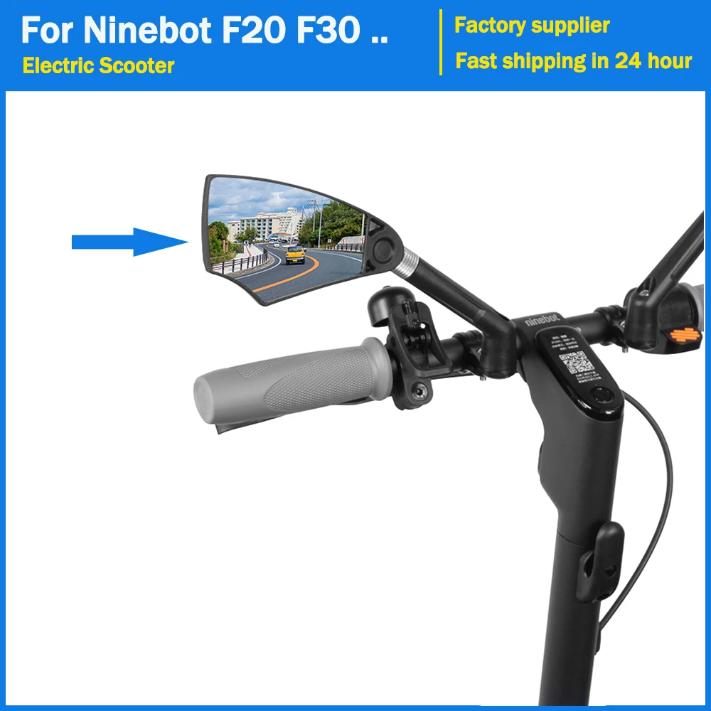 Electric Scooter Rearview Mirror For Xiaomi Adjustable Rotate Anti-glare For Ninebot F20 F30 F40 handlebar Rear View Mirrors