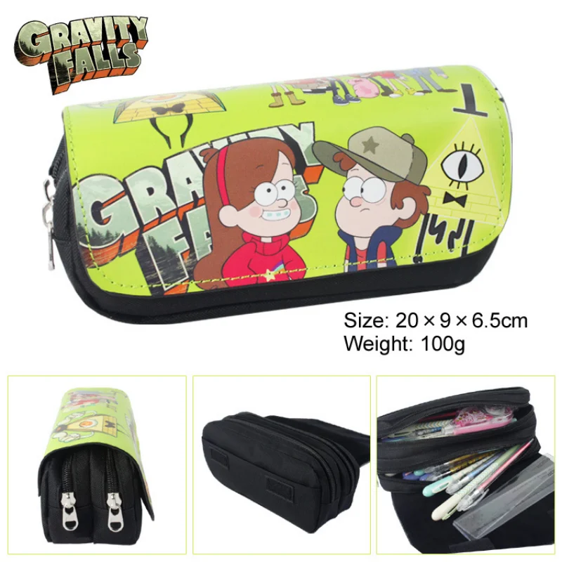 Disney Gravity Falls Pencil Bag Cartoon Kawaii Cosplay Storage Bag Anime Large Capacity Stationery Bag School Supplies Kids Gift