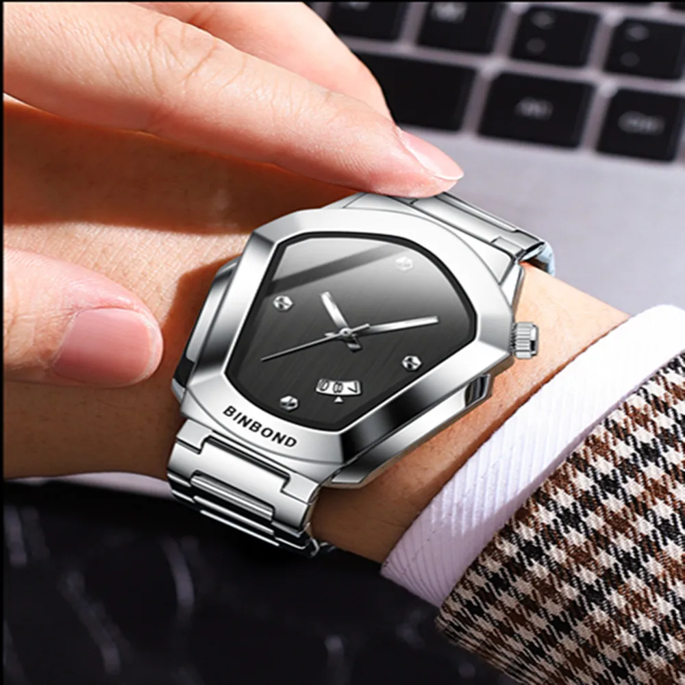 موضة BINBOND العلامة التجارية الجديدة 760 ساعة كوارتز رجالية ضوء الليل مقاوم للماء التقويم الفاخرة ساعة كوارتز رجالية-1 #6