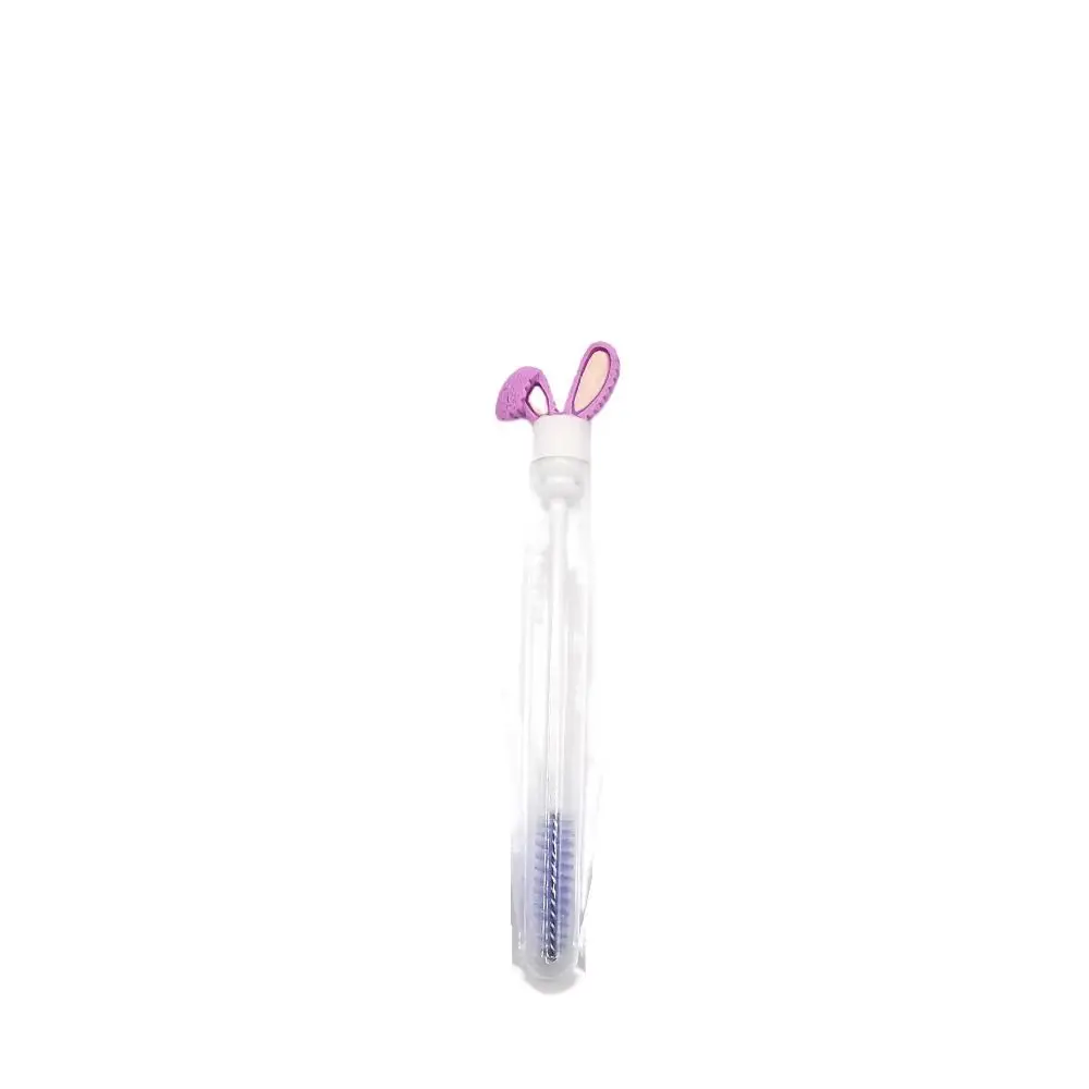 Round Comb Teeth Rabbit Ears Mascara Brush Multicolor Creative Glitter Mascara Wand Lash Extension Tube Tube Eyelash Brush