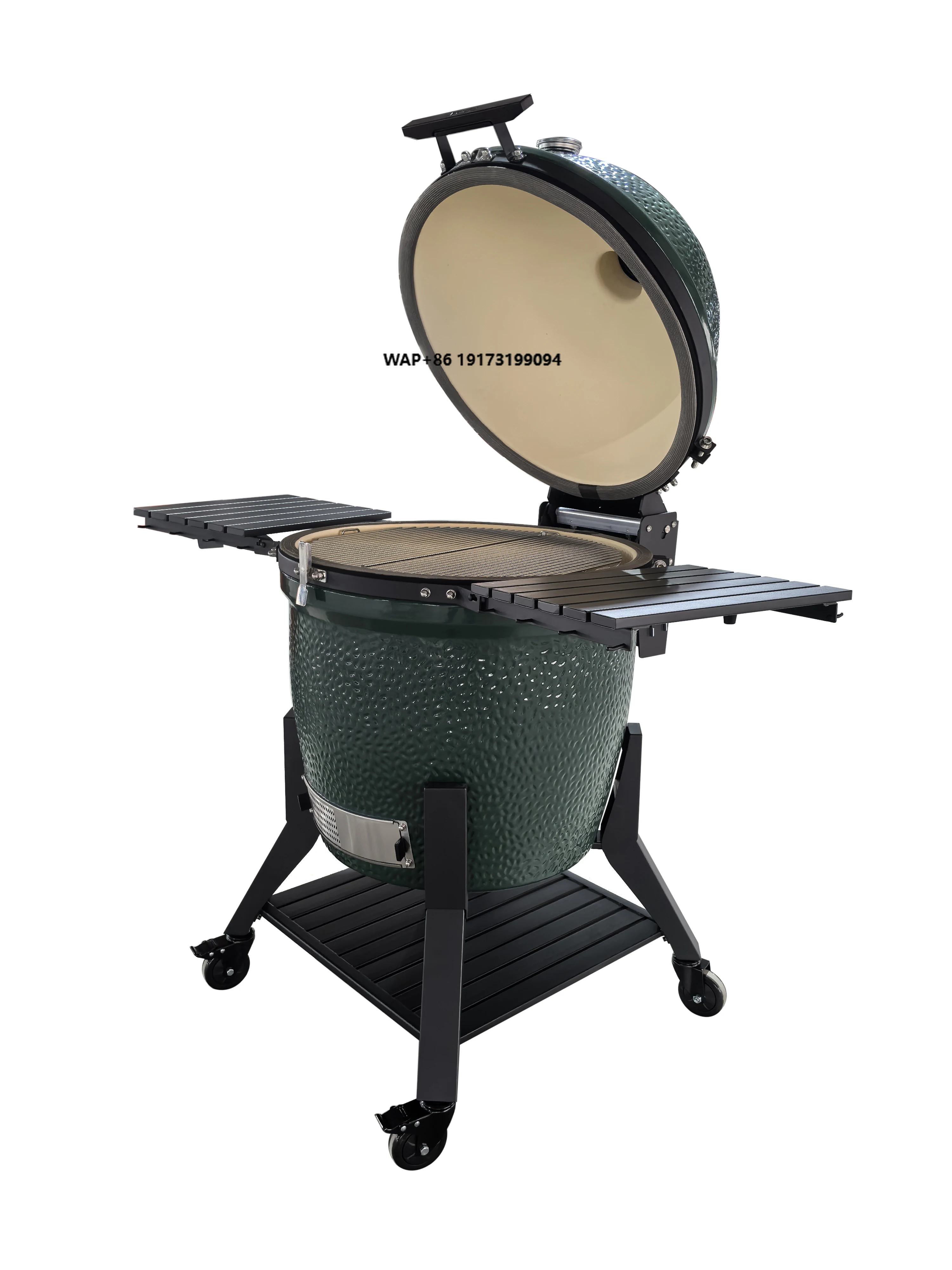 

Modern Ceramic BBQ Grill 28 Inch Glossy Forest Green MK28 Pro Eco-Friendly Egg Smoker Charcoal European Outdoor Grill Good Price