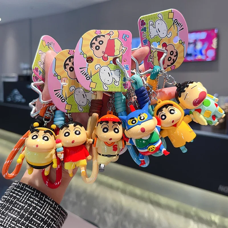 

Anime Crayon Shin-Chanss Classic Cute Shape Keychain Doll Car Key Chain Couple Backpack Hanging Ornament Birthday Keyring Gifts