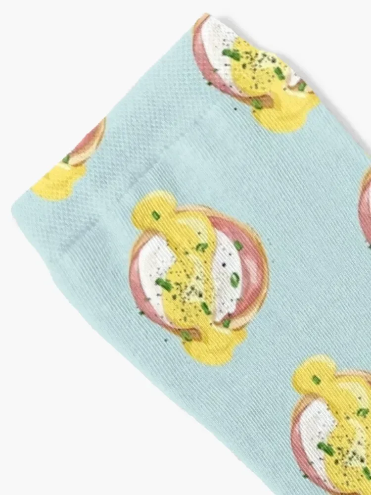 Egg Benedict with Hollandaise Sauce Socks Non-slip anime Socks Women Men's